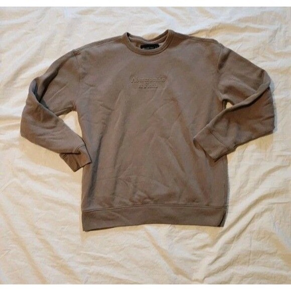 Abercrombie & Fitch Soft Pullover Sweater Crewneck Mens Casual Minimalist Sz L - Picture 5 of 5